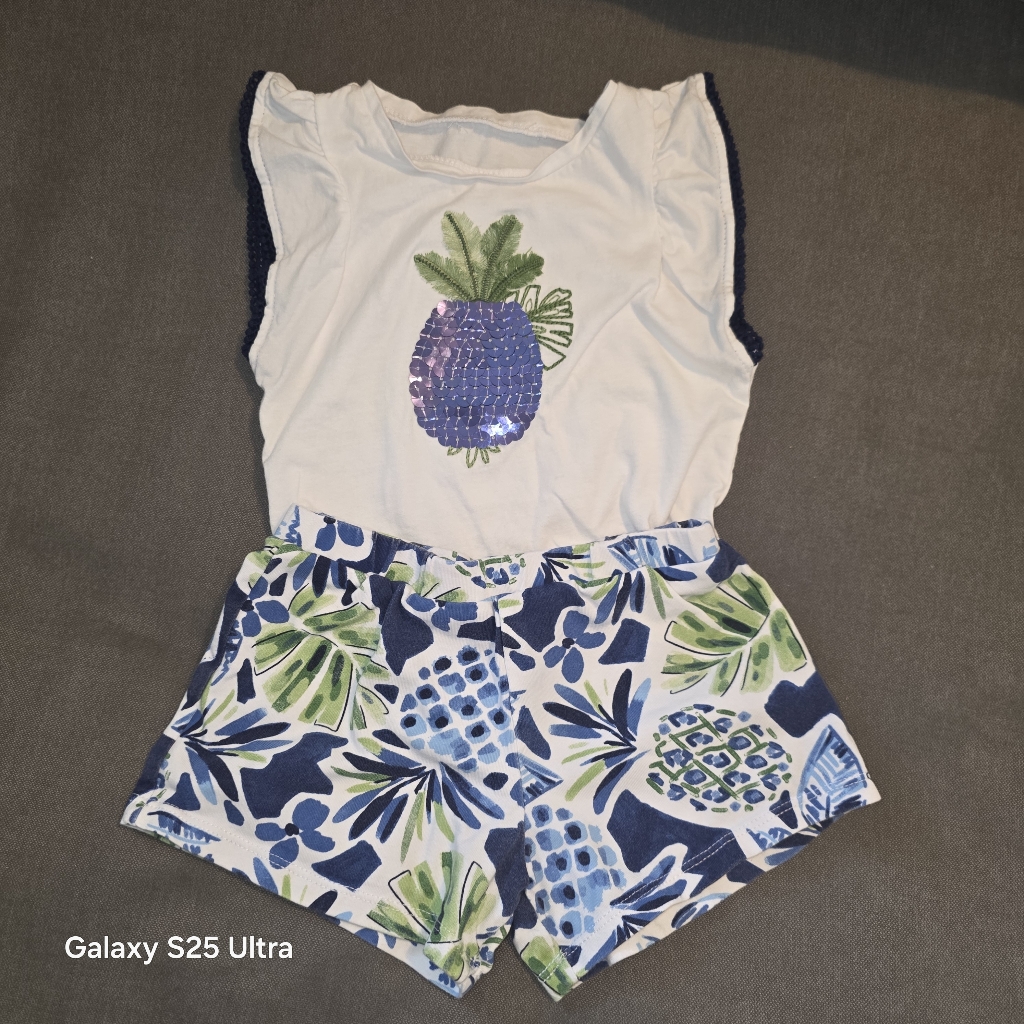 57 Tropical Pineapple Kids Pajama Set